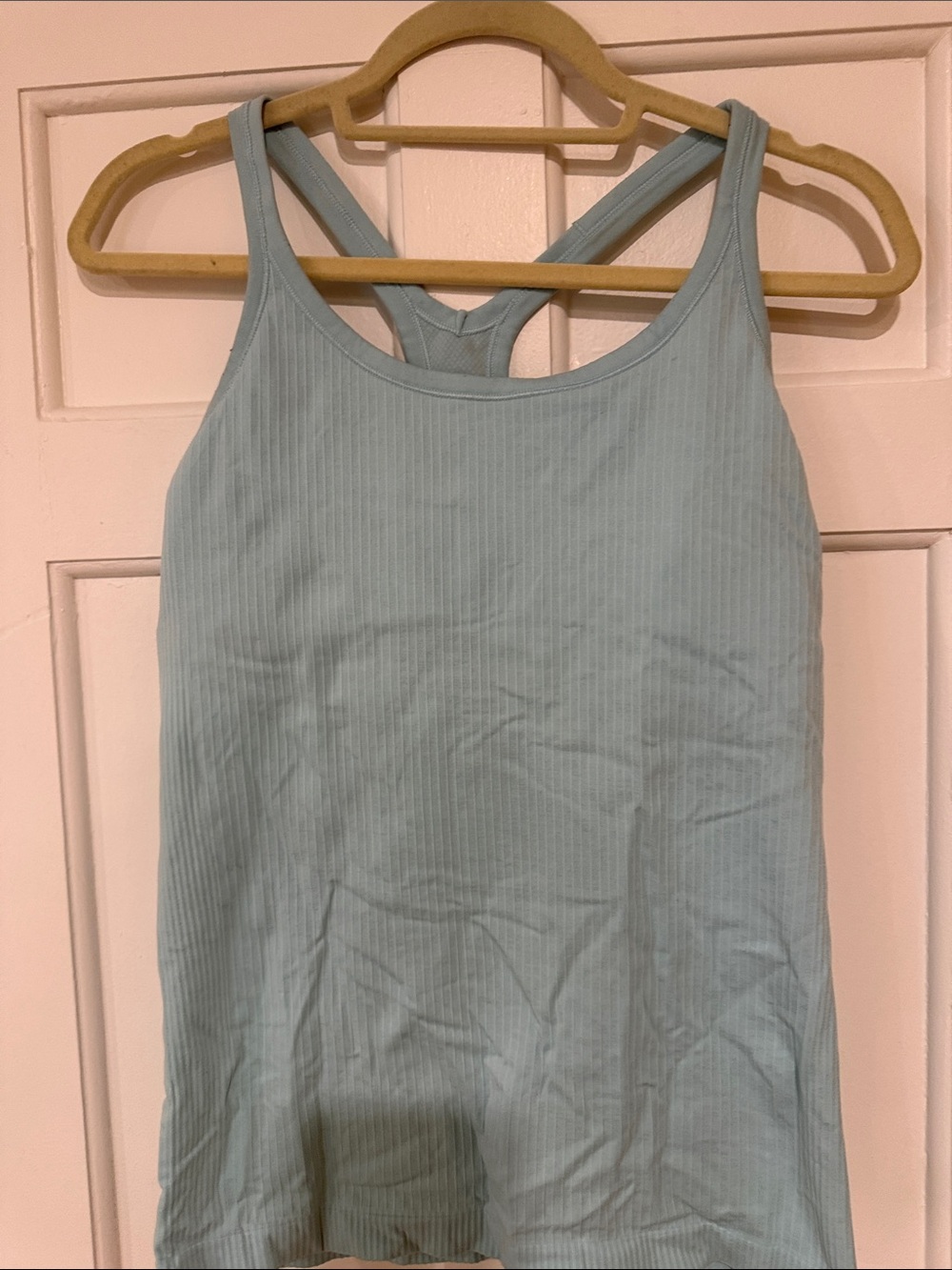 lululemon athletica Pale Blue Ribbed Racerback Tank